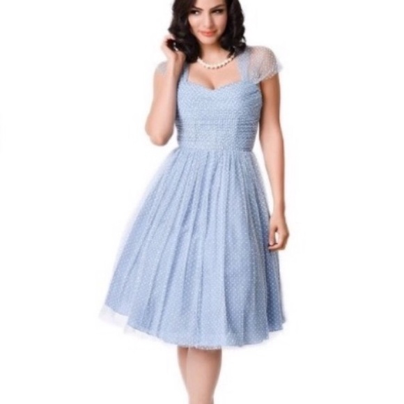 Unique Vintage 2X Garden State Swiss Dot Tulle Dress 0561 Cinderella princess - Picture 1 of 14